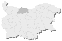Map of Bulgaria indicating Pleven (Oblast)