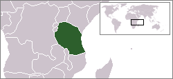 Lokasie van Tanzania
