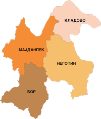 Schematische Karte der Kreise im Bezirk