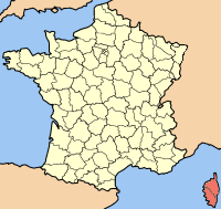 Položaj Korzike u Francuskoj