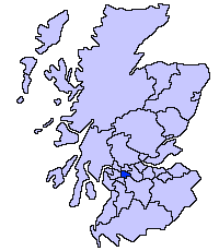 Poziția regiunii City of Glasgow