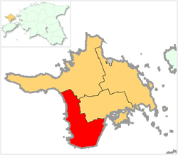 Localização de Emmaste, no território estoniano.