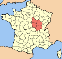 Mapa ning France mamasala ne ing Labuad ning Burgundy