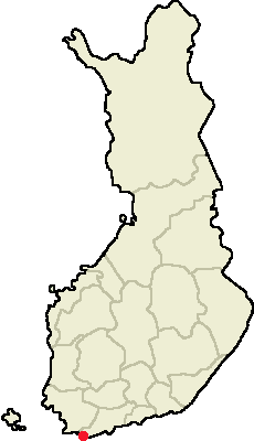 Kaupungin kartta, jossa Lappohja korostettuna.