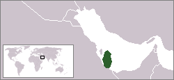 Location of Qatar