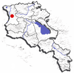 Lokasi Gyumri di Armenia