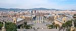 Vy från Museu Nacional d'Art de Catalunya åt norr.