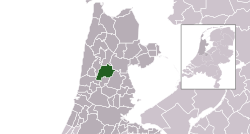 Highlighted position of Schermer in a municipal map of North Holland