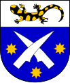 Capo d'argento, caricato di una salamandra al naturale (Řetůvka, Repubblica Ceca)