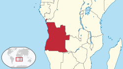 Situo de Angolo en ĝia regiono.