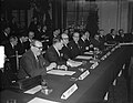 La délégation belge, conférence Benelux, La Haye mars 1949