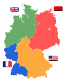 نقشه تقسیم‌های آلمان پس از جنگ