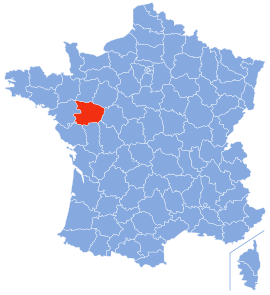 मेन-एत-लावारचे फ्रान्स देशाच्या नकाशातील स्थान