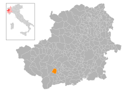 Locatie van Pramollo in Turijn (TO)
