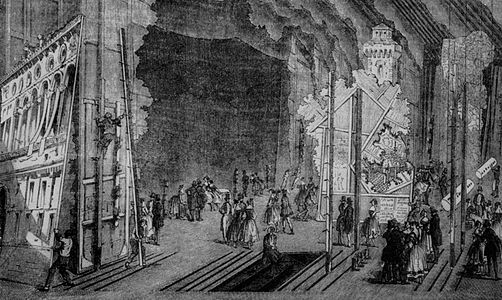 The backstage area (c. 1840)