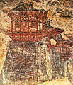 Tours d'angle de la capitale Tang : Chang'an, 706, peinture murale, tombe du prince Yi De, Xian, Shaanxi