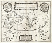 1658 Janssonov zemljevid Indijskega oceana (Eritrejsko morje)