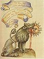 Il Leone che consuma il Sole rappresenta la «morte rossa» dell'ultima fase alchemica [18]