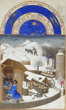 Les Très Riches Heures du duc de Berry neva, gan Limburg baroye berikye, moni 1410-1416