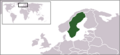 Localização da Suécia