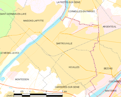 Kart over Sartrouville