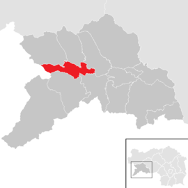 Poloha obce Ranten v okrese Murau (klikacia mapa)