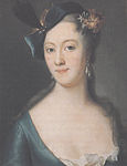 Ulla Tessin, hustru till Carl Gustaf Tessin, porträtt målat 1736 i Wien av Andreas Möller (Andreas Møller) under Tessins beskickning.