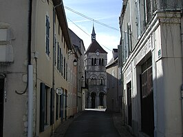 Dorpsbeeld met de kerk Saint-Léger