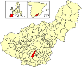Kaart van Lanjarón