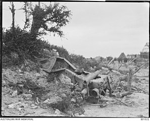 Ruines du village en 1917.