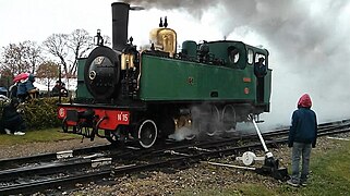 Locomotive qui a circulé sur la ligne, restaurée par le CFBS