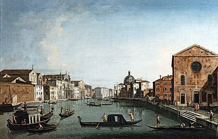 Le Grand Canal à Sainte Lucie par Canaletto