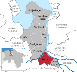 Kaart van Berne (Nedersaksen)