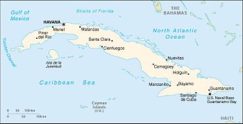 Mapa de Cuba.