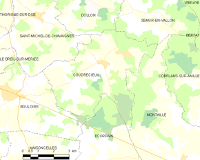 Poziția localității Coudrecieux