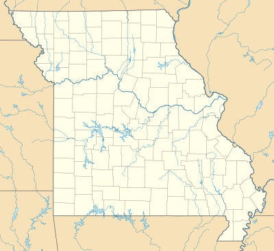 Mapa konturowa Missouri