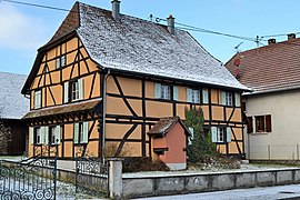 A half-timbered house in Balschwiller