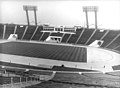 Innenan­sicht des Zen­tral­sta­dions mit der neuen Flut­licht­an­la­ge, 1978