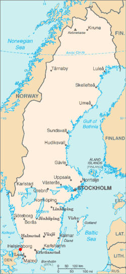 Helsingborg na mapě