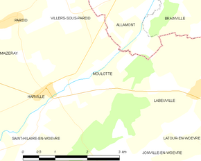 Poziția localității Moulotte