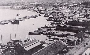 Pelabuhan Chongjin saat era penjajahan Jepang.