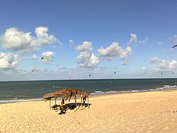 Strand vid Cumbuco i kommunen Caucaia.