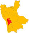Mappa della Comunità Montana Savuto nella Provincia di Cosenza