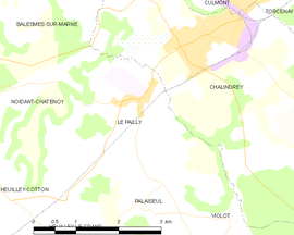 Mapa obce Le Pailly