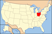 Розташування штату Огайо на мапі США