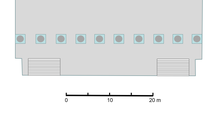 rectangle gris avec dix points alignés