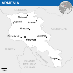 Location of Armenia