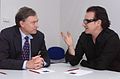 Bono talking to IMF Managing Director 2000