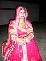 Rajput bride wearing a pink lehenga