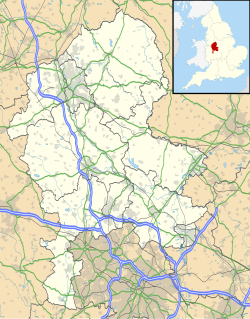 RAF Fauld explosion is located in Staffordshire